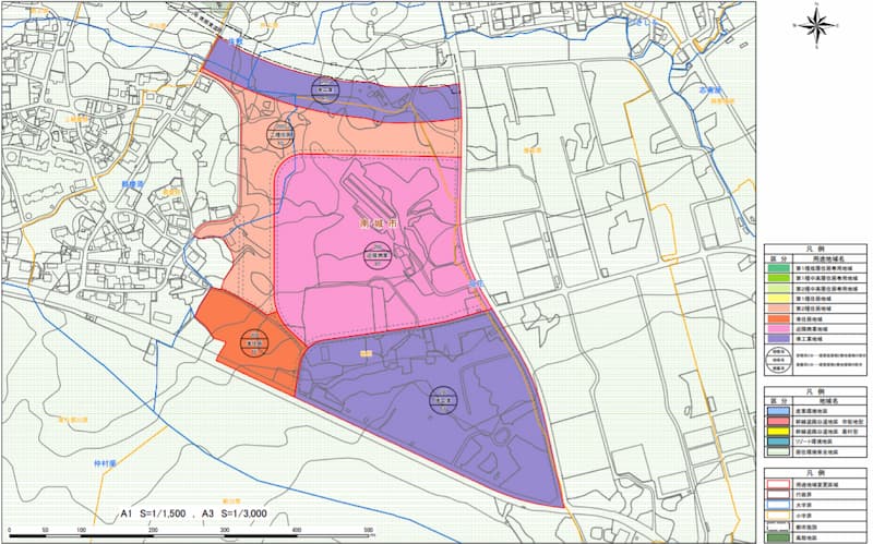 沖縄県南城市 コストコ 都市計画用途地域の計画図