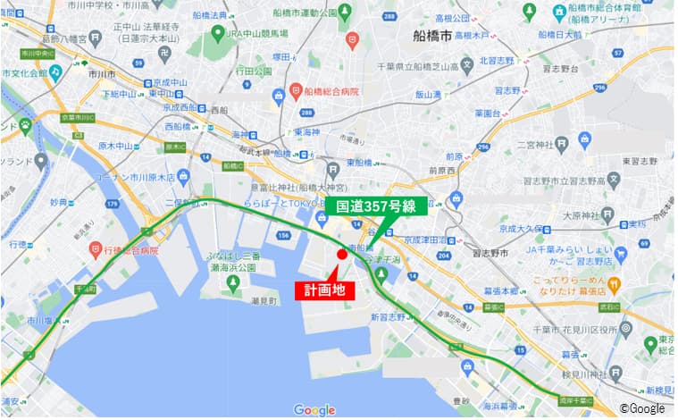 JR南船橋駅前 商業施設 位置図
